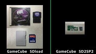 NGC게임큐브 SD로더 vs SD2SP2 구동비교GameCube SDload vs SD2SP2 play comparisonゲームキューブSDローダーvsSD2SP2動画比較 [upl. by Hakym640]