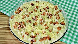 MACARRÃO AO MOLHO BRANCO COM BACON FÁCIL E DELICIOSO  Menino Prendado [upl. by Uba]