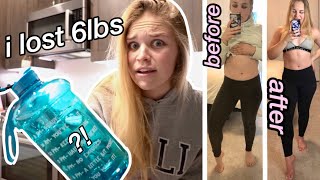 I drank a GALLON of WATER EVERY DAY for a WEEK  weight loss  before amp after results [upl. by Anirpas]