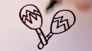 How to Draw Cartoon Maracas [upl. by Meelas]