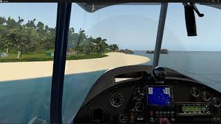 Ikarus C42C  Seychelles Beach STOL Landing  XPlane 1150 [upl. by Isyed]