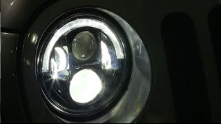 JW Speaker 8700 Evolution J Series LED Headlight for Jeep Wrangler JK Review [upl. by Atnahs]