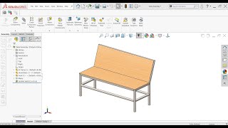 Bench Design step by step in solidworks tutorial [upl. by Ydorb499]