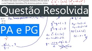 Questão Resolvida de Progressão Aritmética e Progressão Geométrica [upl. by Fianna553]