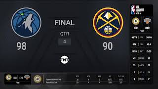 Timberwolves  Nuggets Game 7  NBAPlayoffs Presented by Google Pixel on TNT Live Scoreboard [upl. by Ennayar386]