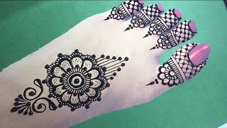 Pairon ki Mehandi ka design  Leg mehndi design simple  foot mehndi design easy [upl. by Landry]