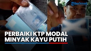 Berbekal Minyak Kayu Putih Begini Cara Mang Ade Perbaiki KTP Rusak Kliennya hingga Tampak Baru Lagi [upl. by Norbie]