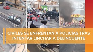 Intento de linchamiento causa enfrentamiento entre policías y civiles en Tepeaca Puebla [upl. by Coreen99]