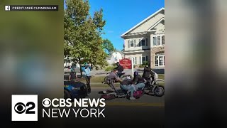 Video shows state police confronting dirt bike riders in Wappingers Falls [upl. by Yeltihw691]