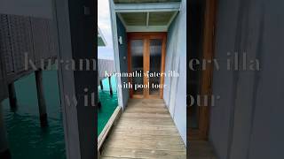 Kuramathi water villa with pool room tour travel shorts maldives water watervilla luxury [upl. by Jael400]