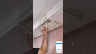 Como fazer reparo no gesso gessoacartonado arquitetura gesso ferramentas gessodecorativo [upl. by Eanod]