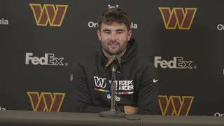 QB Sam Howell Speaks to the Media Before Practice  Washington Commanders [upl. by Calen885]