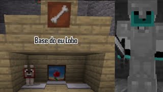 Minecraft EP3 A SagaFiz um base pro meu lobo [upl. by Annaira]