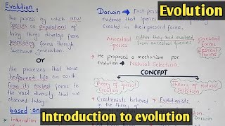 Introduction to evolution  Class 12 Biology [upl. by Lednor]