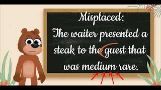 Misplaced and Dangling Modifiers  Animation Guide [upl. by Arihsak799]