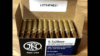 57x28mm Clear Ballistics Gel Test FN 27gr SS195LF 10700013 PS90 [upl. by Asiela]