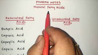 SATURATED and UNSATURATED FATTY ACIDS WITH TRICS  RRB PHARMACIST EXAM  GPAT  ESIC  PART44 [upl. by Jerrome858]