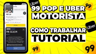 PASSO A PASSO 2024  Como TRABALHAR na 99 pop e UBER MOTORISTA  Treinamento e tutorial [upl. by Madanhoj730]