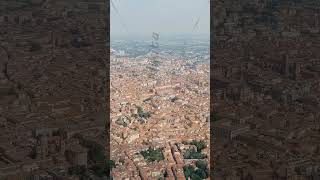 Vertical video Bologna Italy Old Town Panoramic view of the city Summer Aerial View [upl. by Agemo]