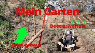 Mein Garten Teil 10 Garten Wildtier sicher gemachtLoch für Teich vorbereitet amp Beet erweitert [upl. by Nodanrb770]