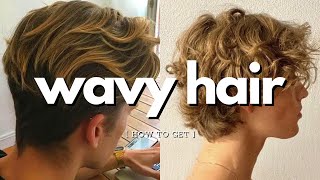 how to make straight hair wavy for guys [upl. by Wayne]