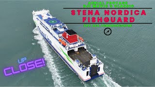 A View You Dont Often See 4K Drone Footage Of Stena Nordica Sailing from Fishguard [upl. by Nahtnoj]