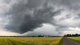 Gewitter über Seligenstadt Hessen  11062018 Rohmaterial [upl. by Kadner173]