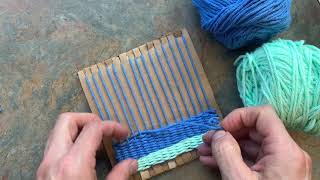 Cardboard loom weaving [upl. by Lindsey]