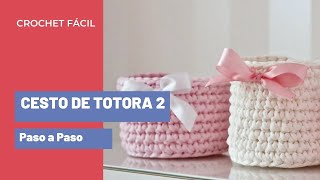 Creá CESTOS de TOTORA a CROCHET para organizar tu hogar en el tamaño que quieras  Parte 2 [upl. by Rora]