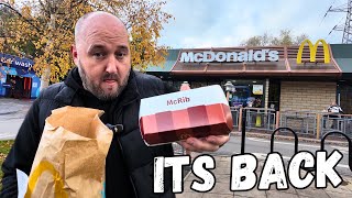 THE McRIB IS BACK but is it BETTER VALUE to get the NEW £5 MEAL DEAL at McDonalds  Lets find out [upl. by Oswell]