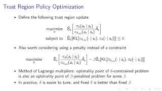 Deep RL Bootcamp Lecture 5 Natural Policy Gradients TRPO PPO [upl. by Ahseral955]