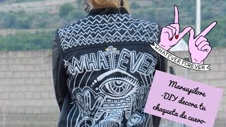 DIY DECORA TU CHAQUETA DE CUERO  DECORATE YOUR LEATHER JACKET [upl. by Bradleigh]