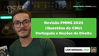 Revisão PMMG 2025  Portugues  Noções de Direito  Live 123 [upl. by Nahta981]