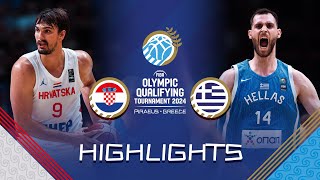 Final Croatia 🇭🇷 vs Greece 🇬🇷  Highlights  FIBA OQT 2024 Greece [upl. by Had]