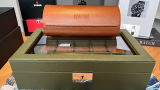 Double unboxing Barton Watch roll and Rothwell 10 slot watch box [upl. by Ldnek368]