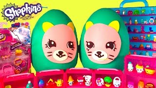 SHOPKINS Season 4 Earring Twins Giant PlayDoh Egg [upl. by Childs]