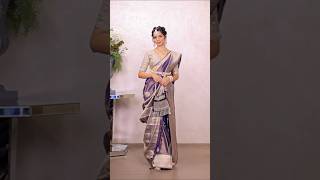 Easy silk saree draping tutorial😍😍viralshortsdraping [upl. by Carita]