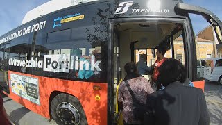 Civitavecchia train station to Largo della Pace cruise passenger shuttle pickup [upl. by Nylitsirk]