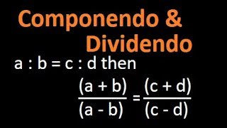 Componendo and dividendo  properties of proportion  Arithmetic  Bank Po IBPS [upl. by Gee]