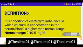 Hypercalcemia 🩺 ☑️for NORCET preparation and bsc nursing GNM  ANM competitive exams [upl. by Glad]