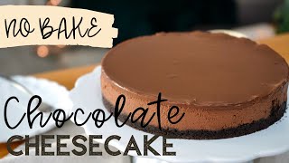 Ohne Backen Chocolate Cheesecake  ohne Gelatine  cremiger Schokoladenkuchen  schmeckt wie Mousse [upl. by Anirtac]