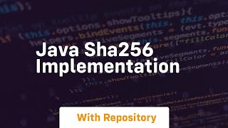 java sha256 implementation [upl. by Aneeb]