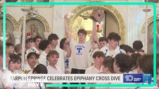 Tarpon Springs celebrates Epiphany cross dive [upl. by Triplett]