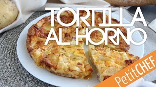 Receta tortilla de patatas y queso al horno  Petitchef [upl. by Barsky172]