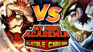 Eijiro Kirishima III Earth VS Kendo Rappa Fire  My Hero Academia CCG Gameplay [upl. by Matelda]