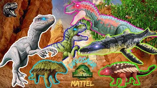 Jurassic Action Dino Collection Giant Gryposuchus Atrociraptor Tracker Dilophosaurus and More [upl. by Filbert]