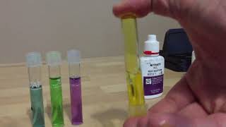 Using the API Freshwater Master Test Kit to test PH Ammonia Nitrites and Nitrates in your fish tank [upl. by Swithin]