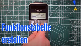 Funktionstabelle erstellen TI30X Plus Wertetabelle [upl. by Frissell202]