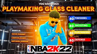 BEST PLAYMAKING GLASS CLEANER BUILD NBA 2K22 NEW SPEEDBOOSTING CENTER BUILD NBA2K22 BEST ISO BUILD [upl. by Yrrag]