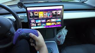 Gaming on Tesla with PS5 Controller – Is It Worth It [upl. by Suu]